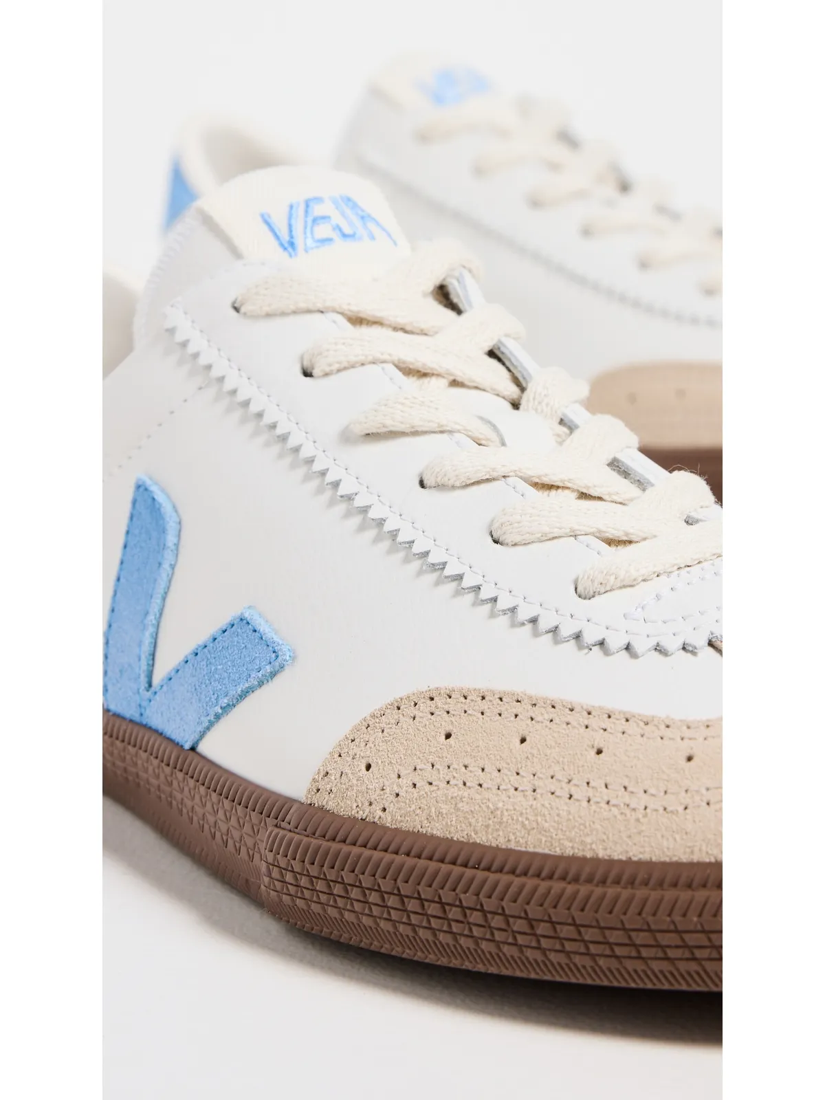 Veja Volley O.T. Leather Sneakers White/Aqua/Bark - 画像6