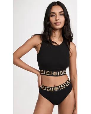 Versace アイコニック ハイウエストブリーフス ブラック - サムネイル4