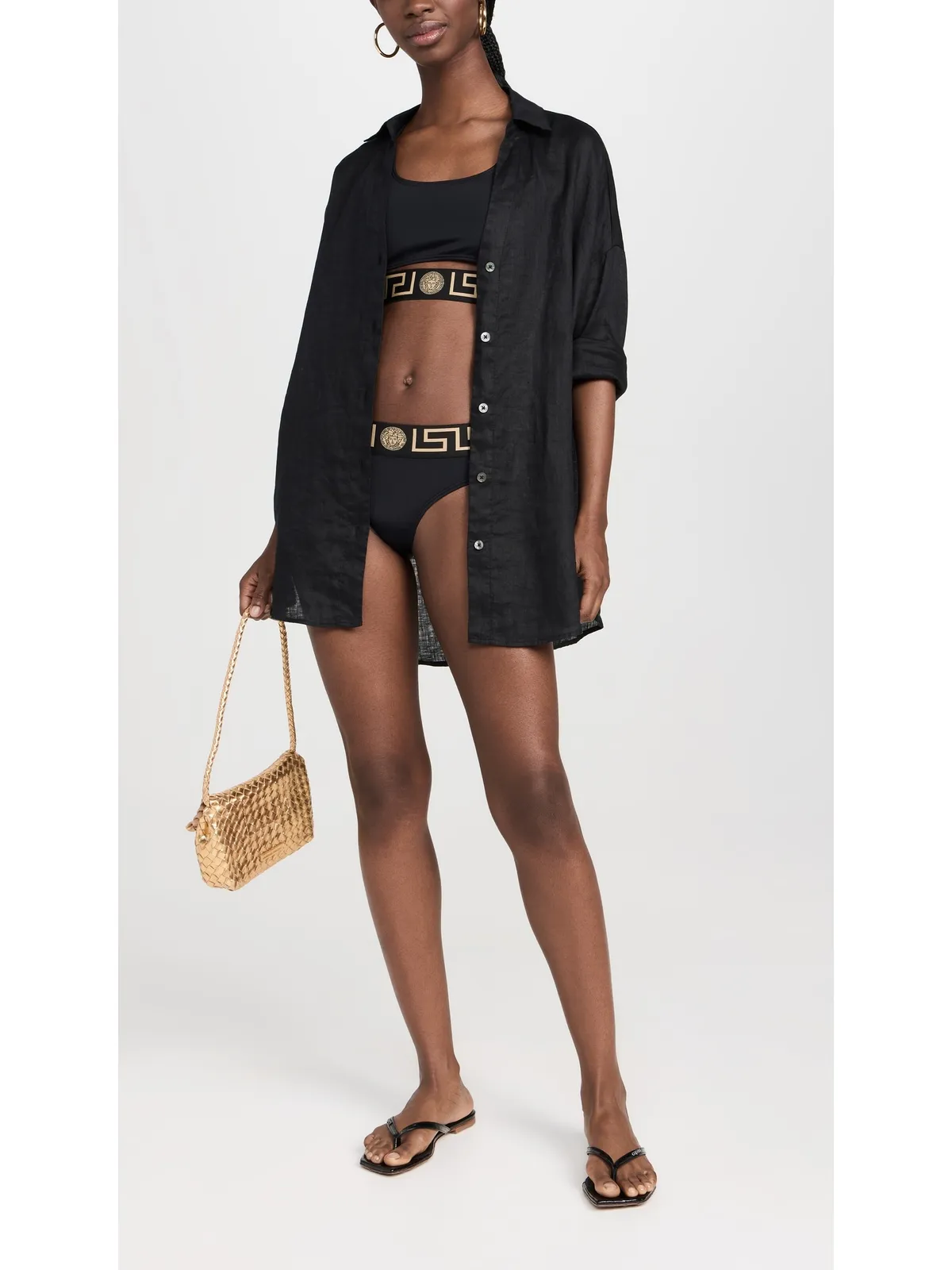 Versace Lycra Vita リサイクル 新ロゴ ビキニトップ - 画像5