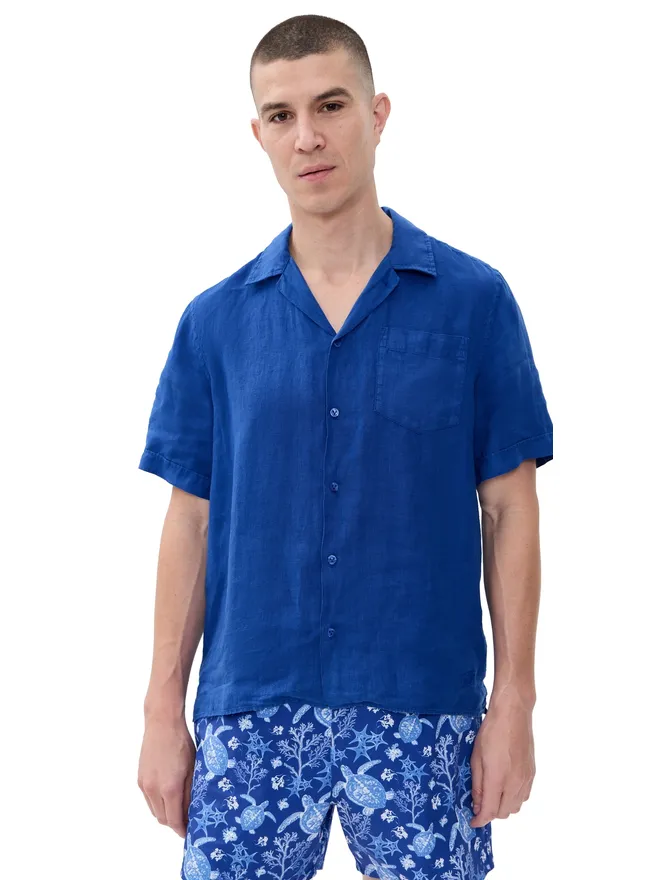 Vilebrequin Vilebrequin Charli Linen Camp Shirt Marrakech Mの商品画像
