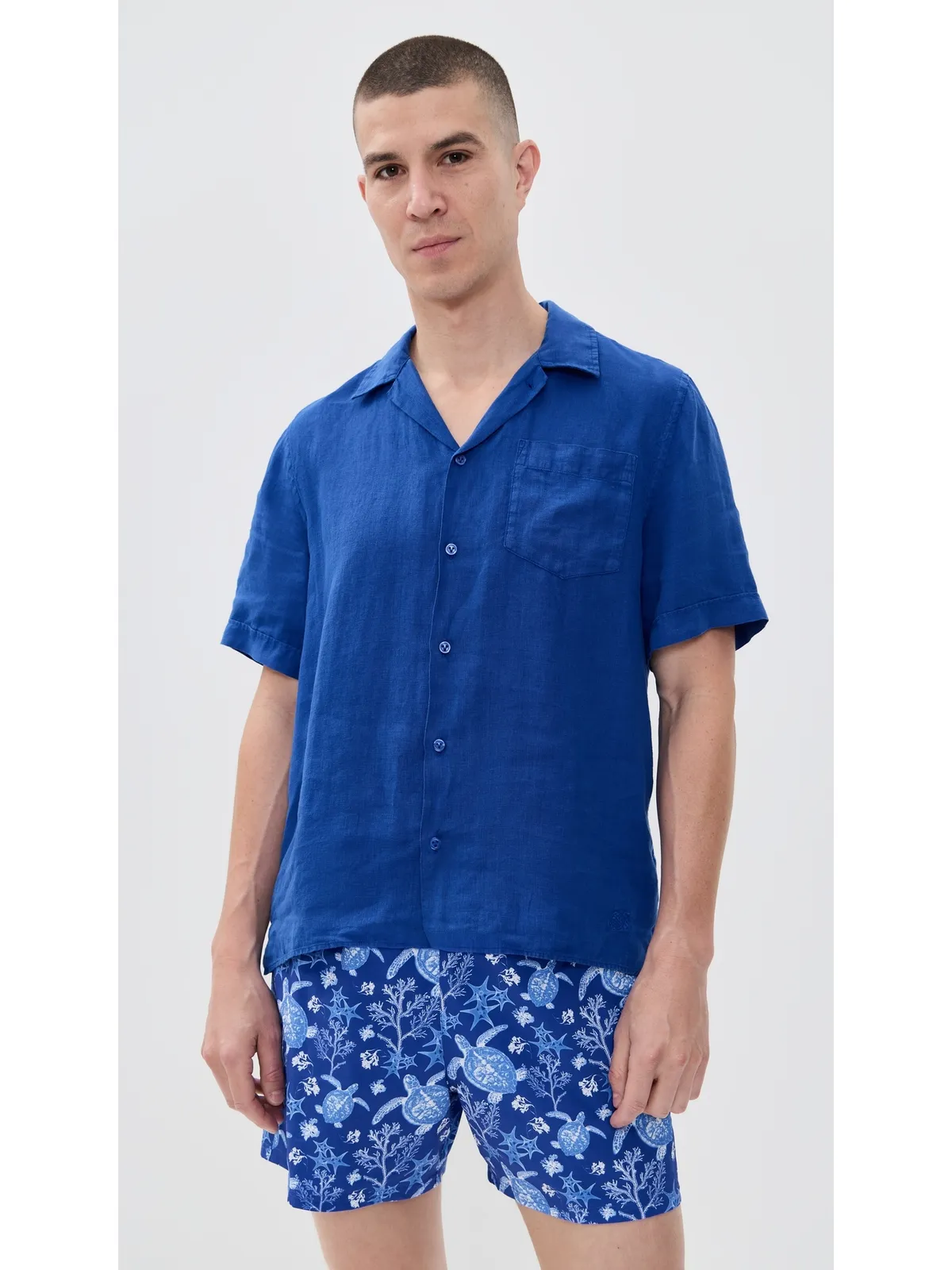 Vilebrequin Charli Linen Camp Shirt Marrakech M - 画像2