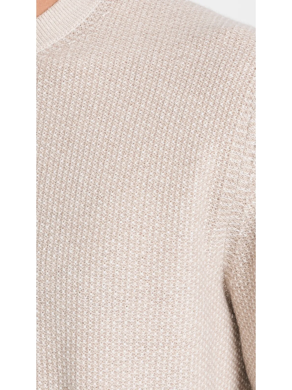 Vince Geo Jacquard クルーセーター ブリティッシュカーキ/クラシッククリーム - 画像6