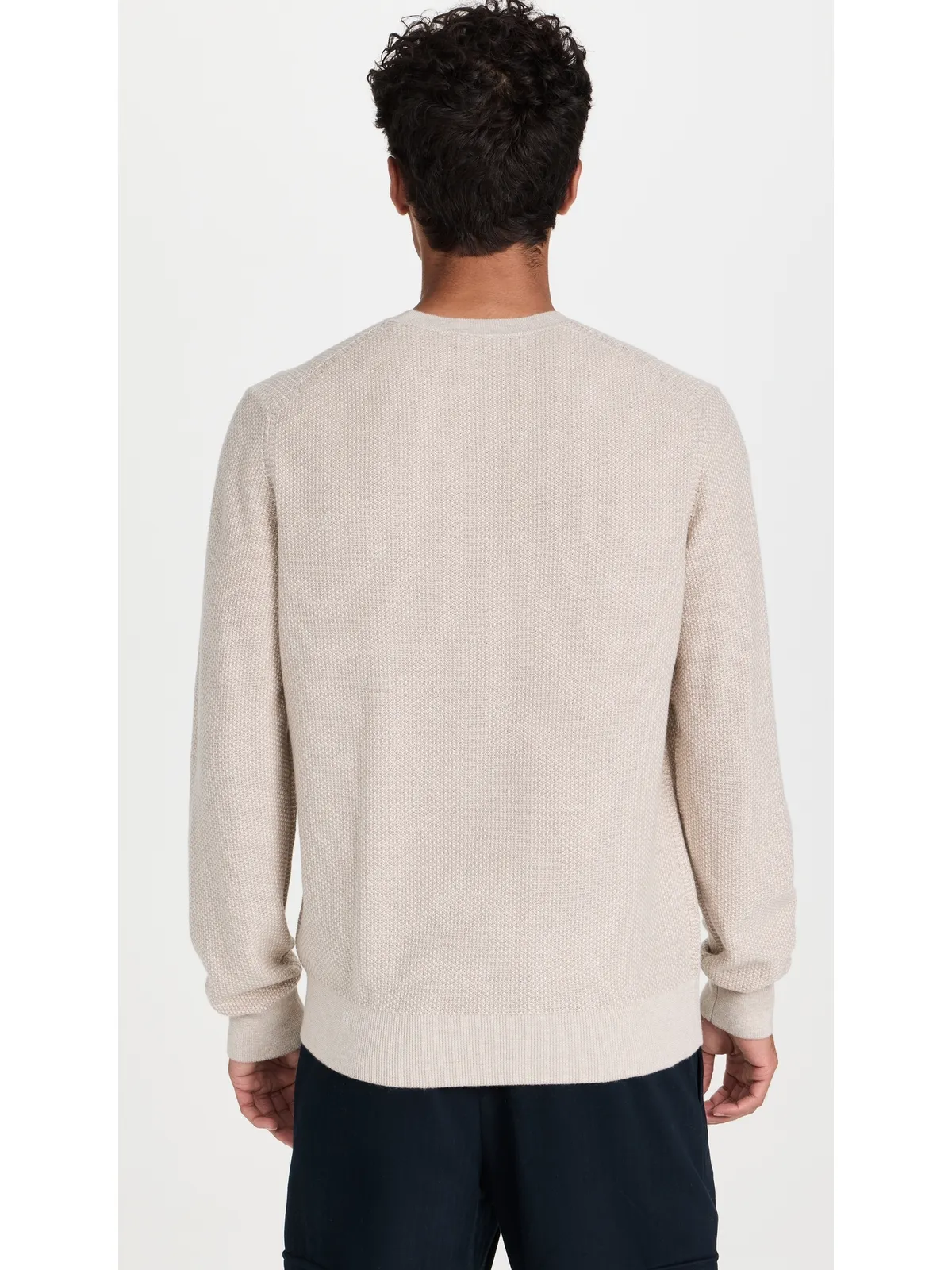 Vince Geo Jacquard クルーセーター ブリティッシュカーキ/クラシッククリーム - 画像3