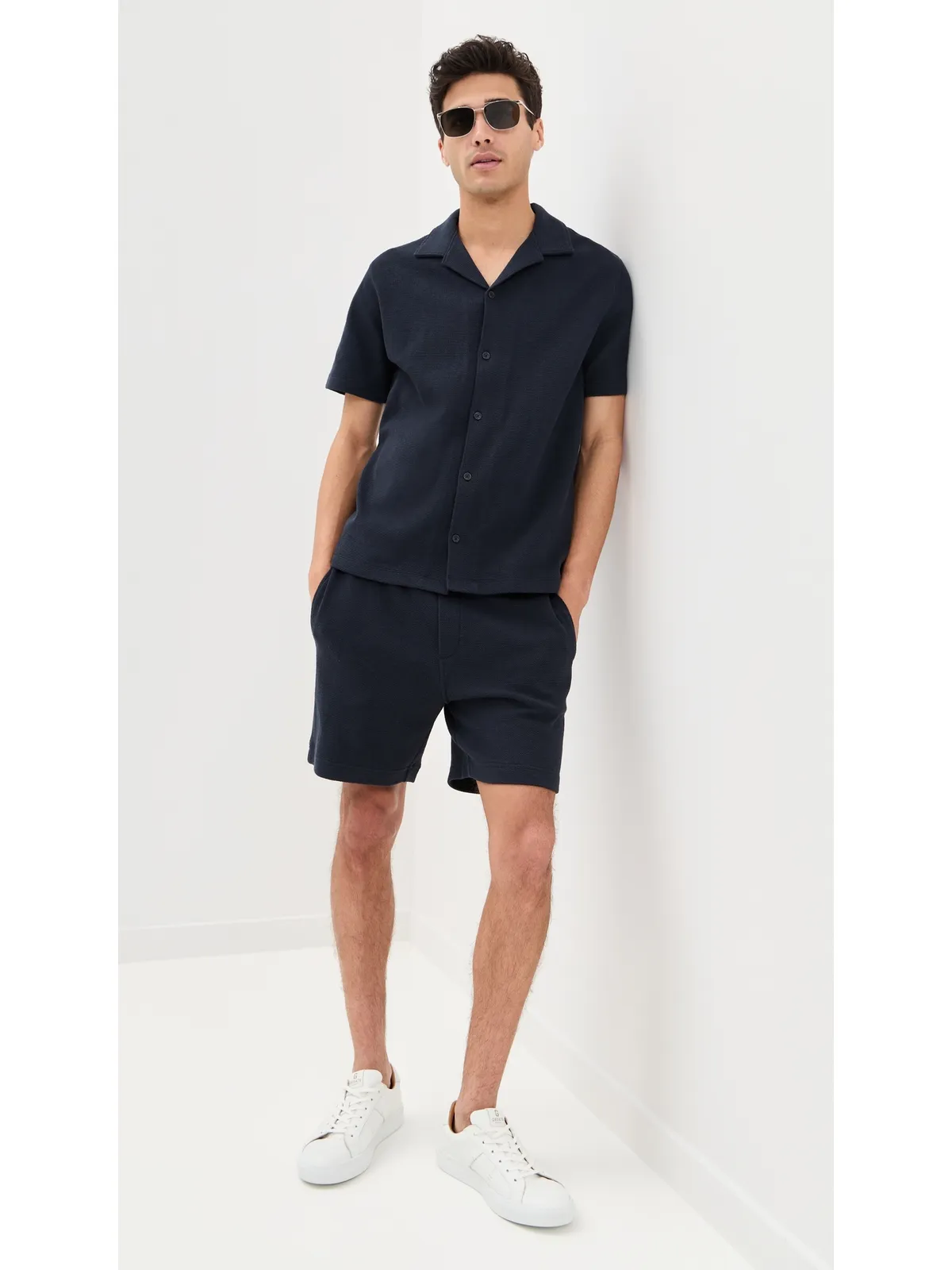 ビンテージ Vince ブークレ カバナ シャツ コースタルブルー - 画像5