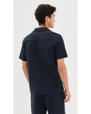ビンテージ Vince ブークレ カバナ シャツ コースタルブルー - サムネイル3