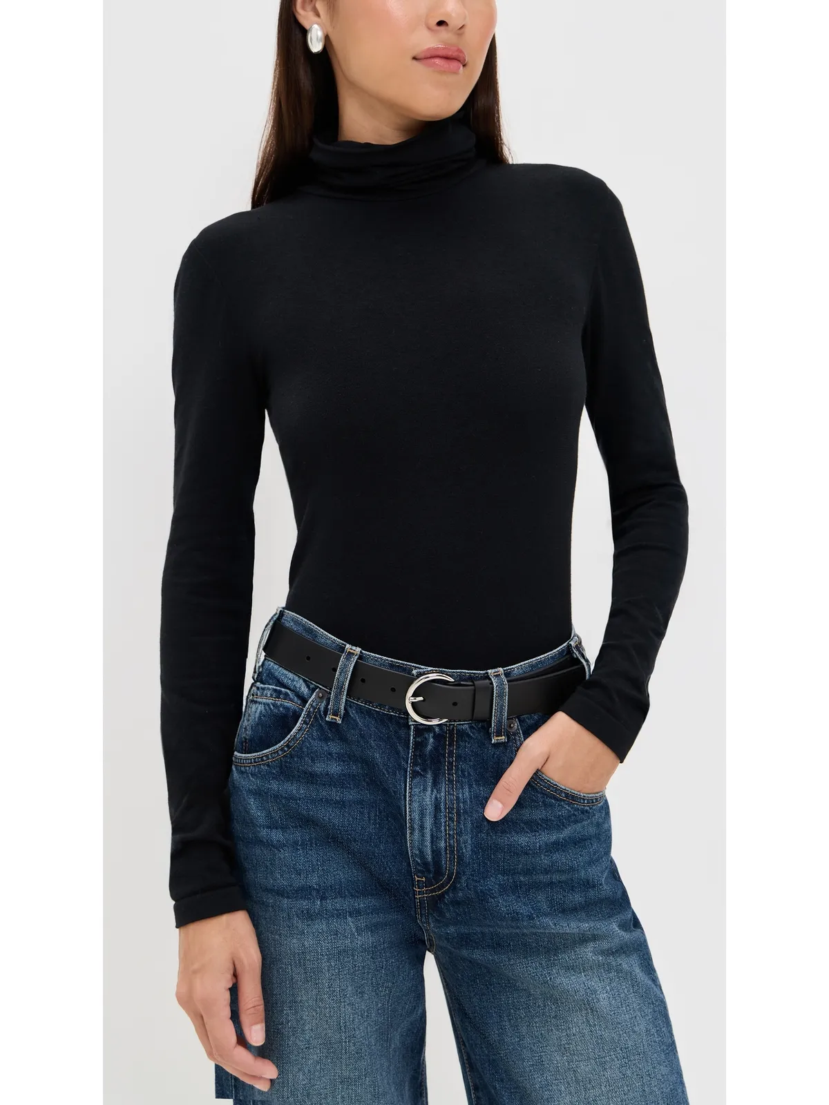 Vince 30ミリ フラットリングベルト ヒートクレース加工 ブラック - 画像3