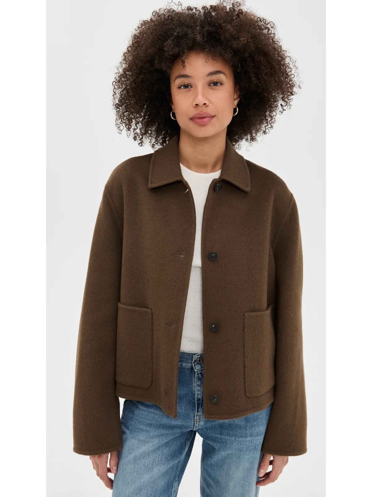 Vince キャッシュウール ショートジャケット ヘーゼルナット XS - 画像2