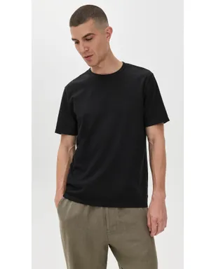 Vince ガーメントダイ 半袖クルーTシャツ ブラック - サムネイル2
