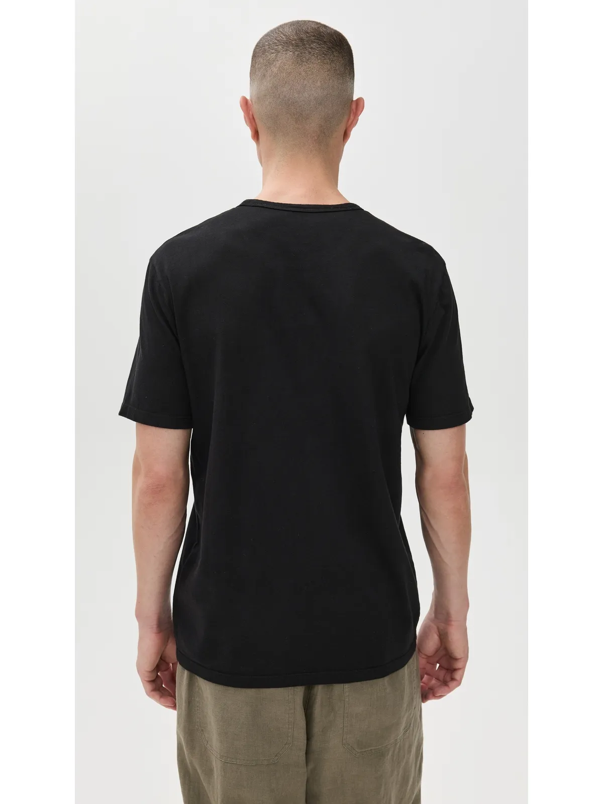 Vince ガーメントダイ 半袖クルーTシャツ ブラック - 画像3