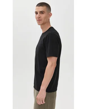 Vince ガーメントダイ 半袖クルーTシャツ ブラック - サムネイル4