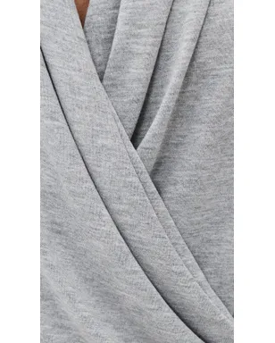 Vince リラックスフィット長袖 ラップデザインのトップス Hペールグレー - サムネイル6