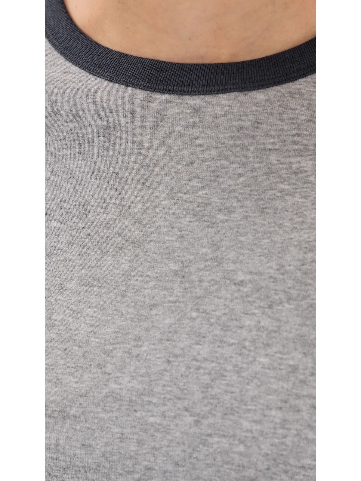 ビンテージ Vince ヘザー柄トリム付き長袖クルーTシャツ - 画像6