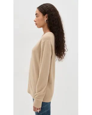 Vince ウィークエンド Vネック カシミヤ プルオーバー キャメル M - サムネイル4