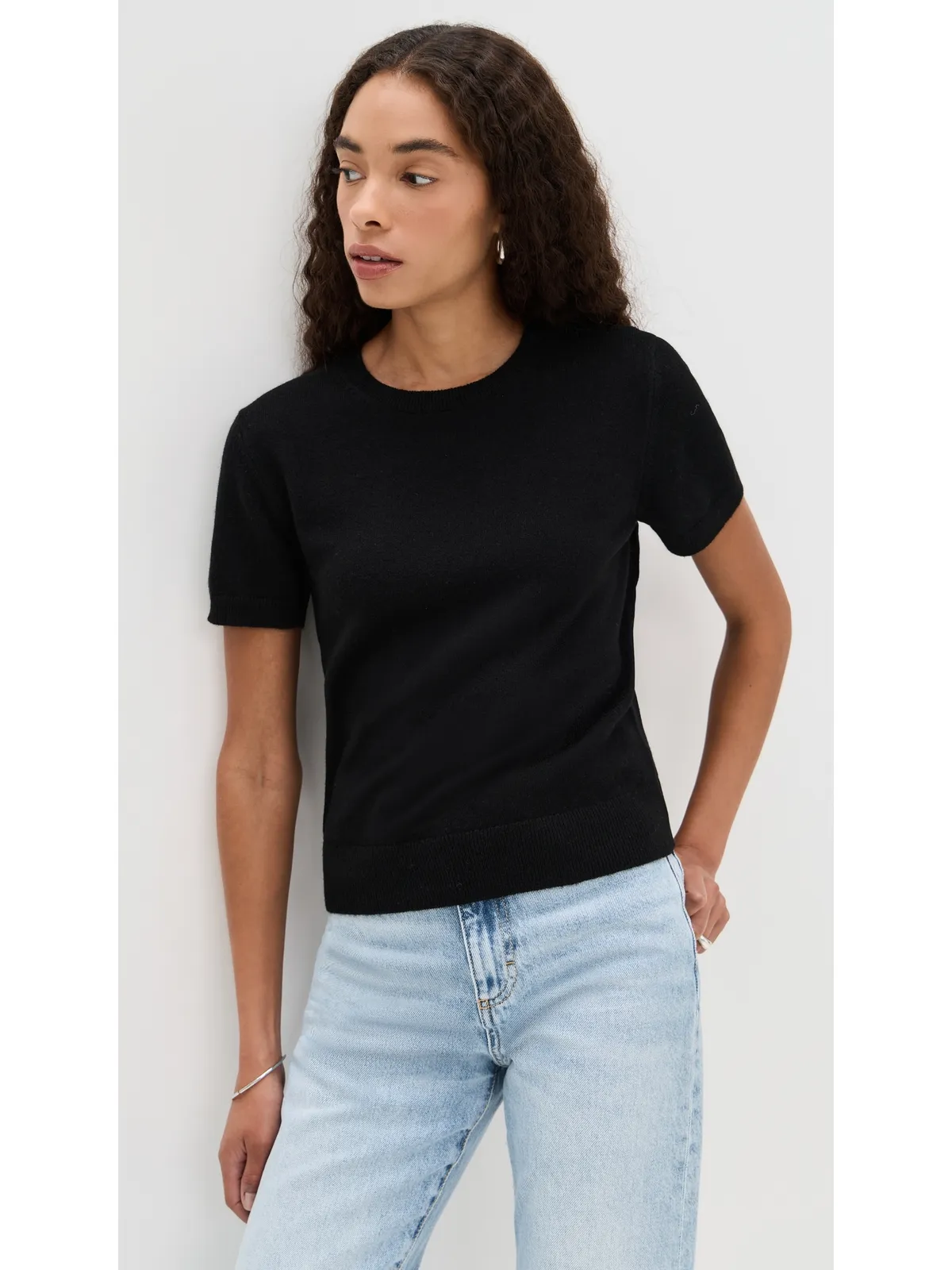 Vince カシミヤブレンドTシャツ ブラック M - 画像2