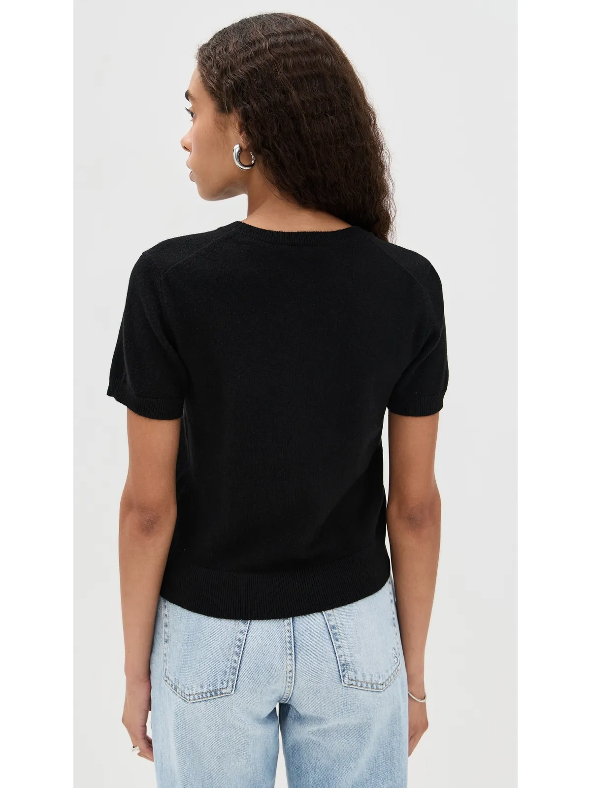 Vince カシミヤブレンドTシャツ ブラック M - 画像3