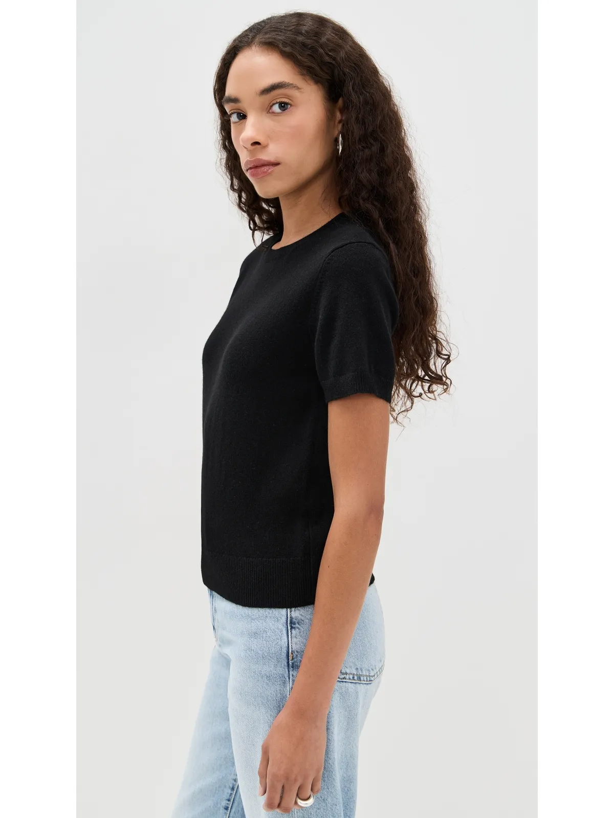 Vince カシミヤブレンドTシャツ ブラック M - 画像4