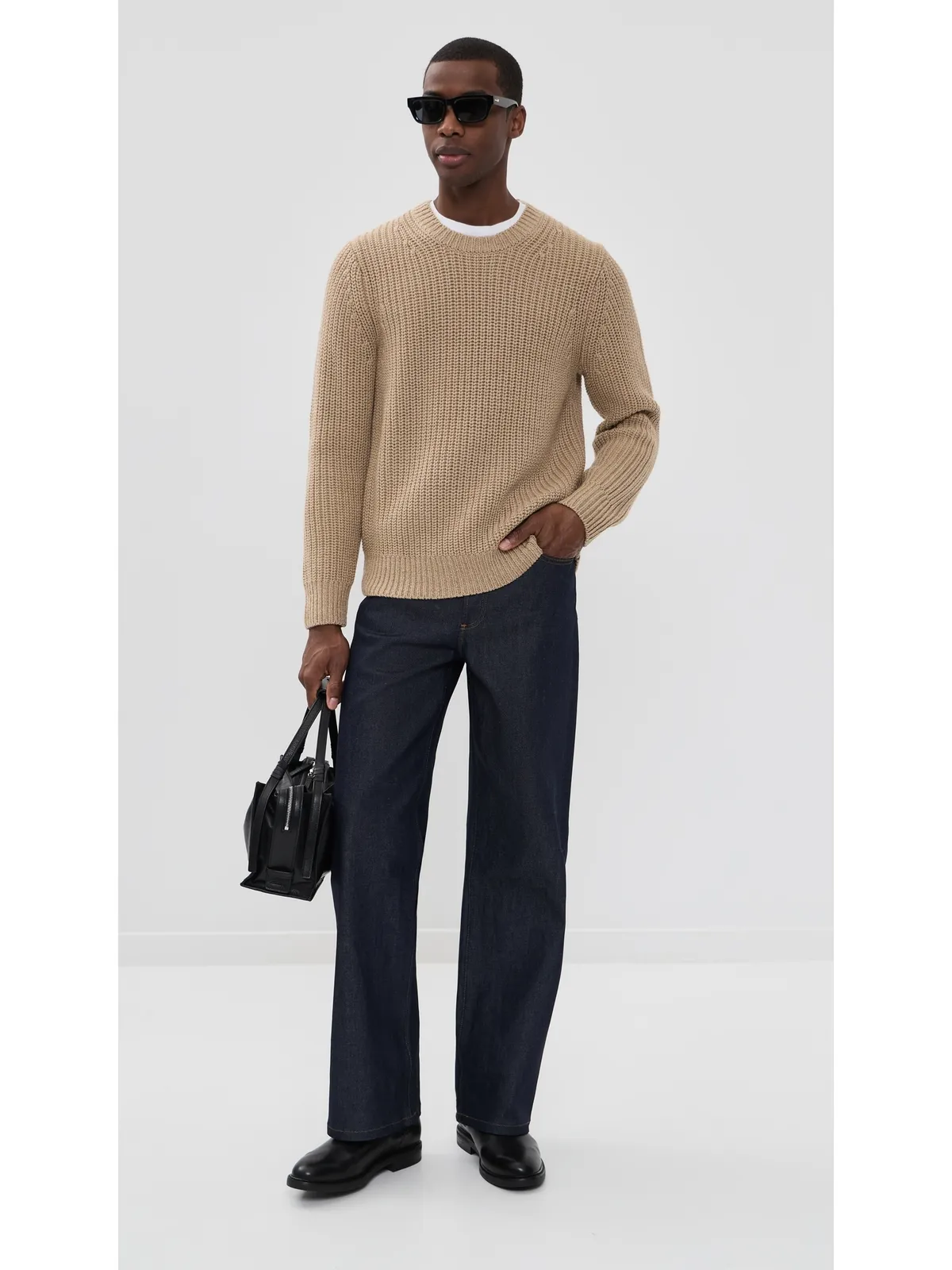 Vince ユーティリティ シェイカー クルーネックセーター ベージュ - 画像5