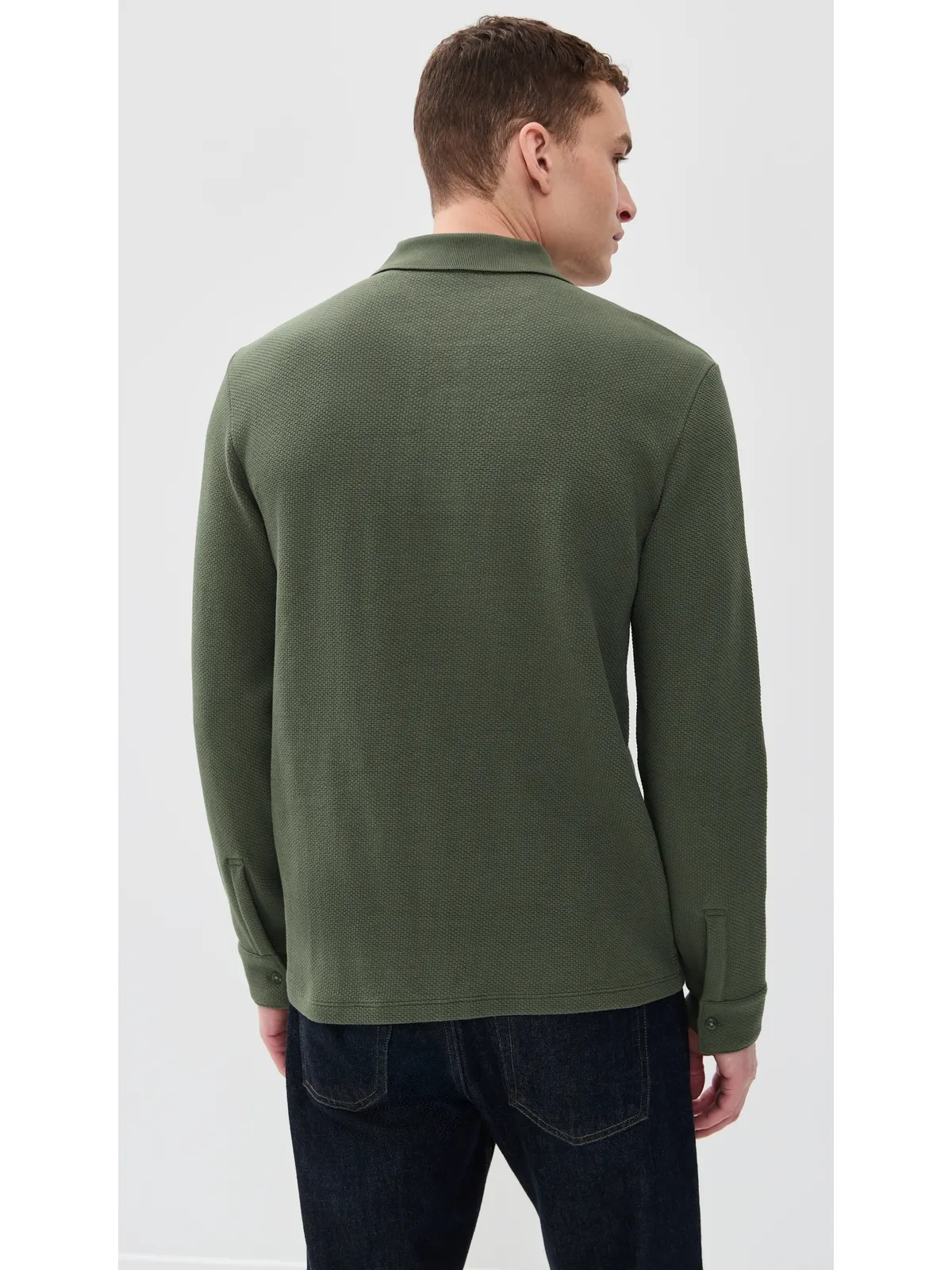 ビンテージ Vince バスケットウェーブ ポロ シカモア M - 画像3