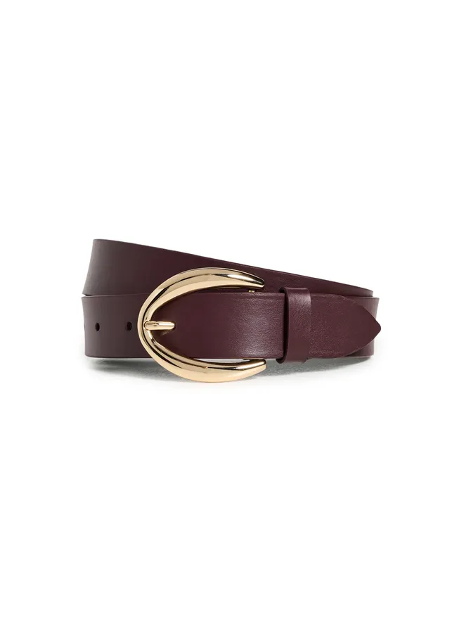 Vince Vince 30mmカーフレザーベルト ブラウンの商品画像