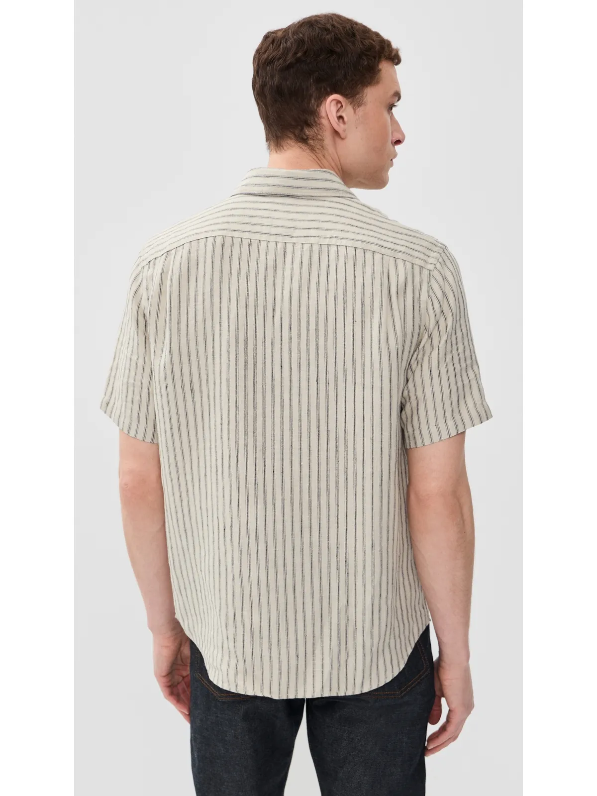 Vince Ballston Stripe ヘンプシャツ - 画像3