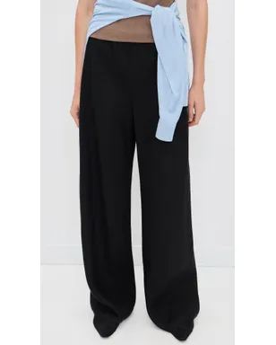 Vince コレット リネン バイアスパンツ ブラック - サムネイル2