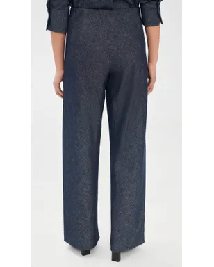 Vince コレット シャンブレー バイアスパンツ インディゴ - サムネイル3