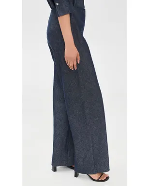Vince コレット シャンブレー バイアスパンツ インディゴ - サムネイル4