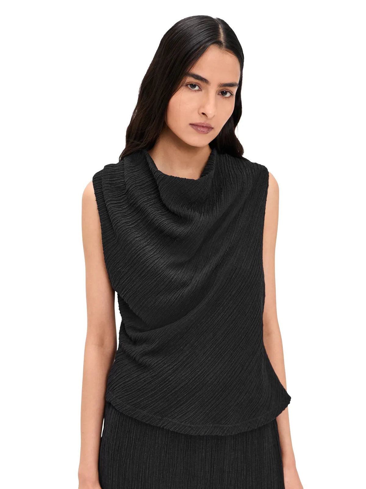 Vince シャドウグリッド カウルネック トップ - 画像1
