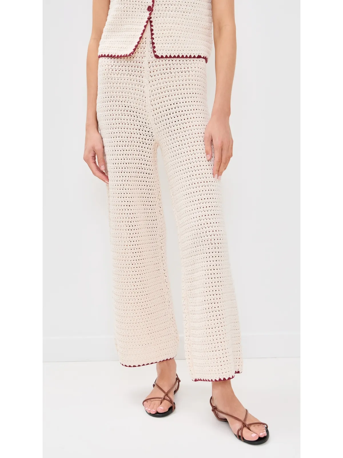 VRG GRL Stella Crochet Pants Cream - 画像2