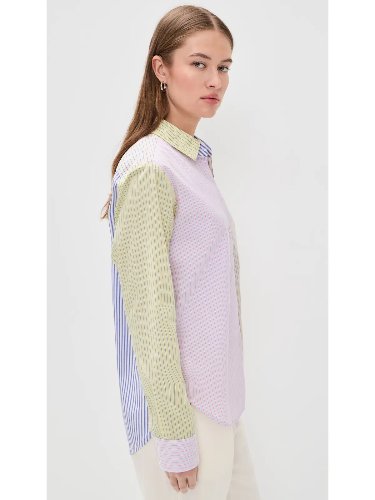 XIRENA Beau Shirt ミックスストライプ - 画像4
