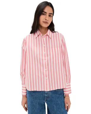 XIRENA Monroe Shirt ローズバッドストライプ - サムネイル1