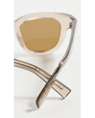 Saint Laurent SL 675 サングラス ベージュ/ベージュ/ブラウン ワンサイズ - サムネイル6