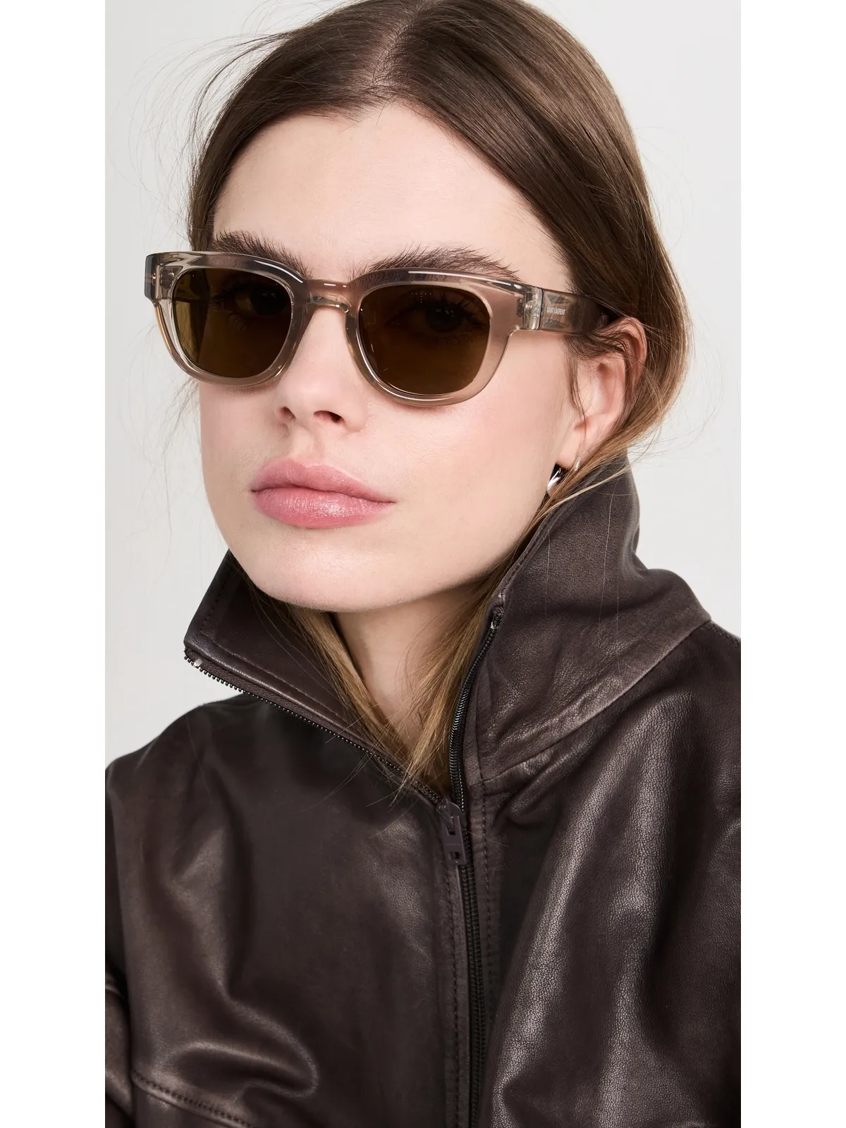 Saint Laurent SL 675 サングラス ベージュ/ベージュ/ブラウン ワンサイズ - 画像3