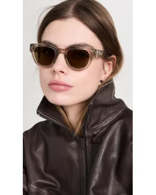 Saint Laurent SL 675 サングラス ベージュ/ベージュ/ブラウン ワンサイズ - サムネイル3