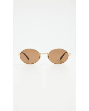 Saint Laurent SL 692 サングラス ゴールド-ゴールド-ブラウン フリーサイズ - サムネイル2