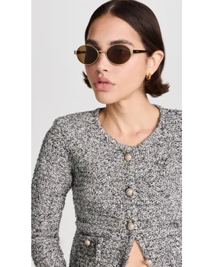 Saint Laurent SL 692 サングラス ゴールド-ゴールド-ブラウン フリーサイズ - サムネイル3