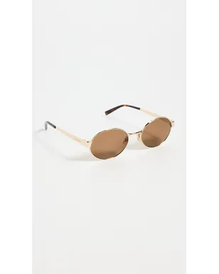 Saint Laurent SL 692 サングラス ゴールド-ゴールド-ブラウン フリーサイズ - サムネイル4