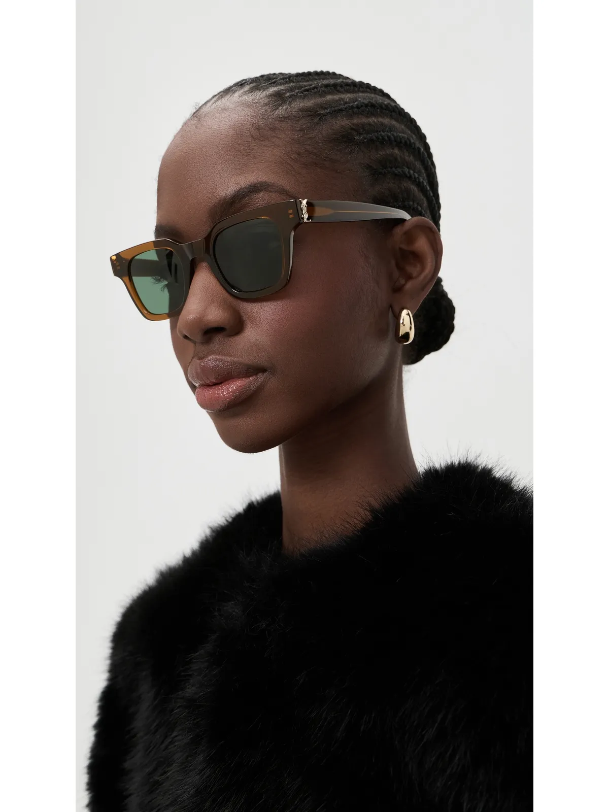 Saint Laurent SL M157 サングラス ブラウン/グリーン - 画像3