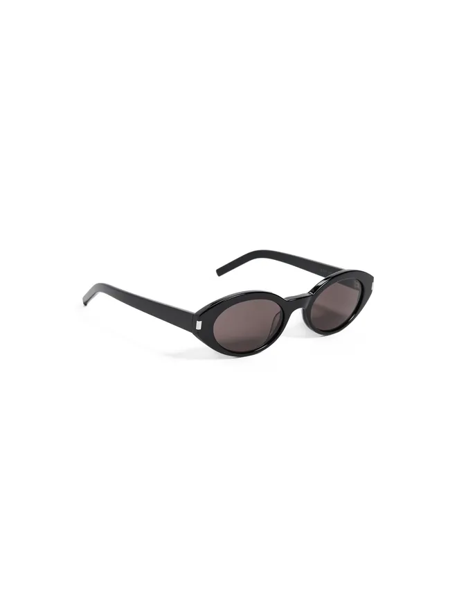 Saint Laurent Saint Laurent ラウンドサングラス ブラック-ブラック-ブラック ワンサイズの商品画像