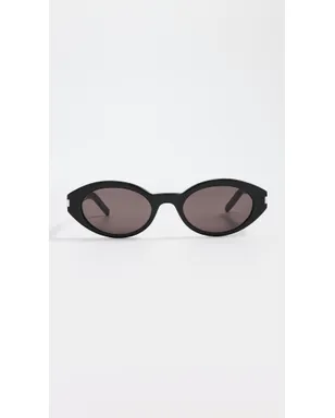 Saint Laurent ラウンドサングラス ブラック-ブラック-ブラック ワンサイズ - サムネイル2