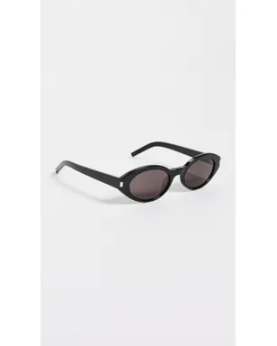 Saint Laurent ラウンドサングラス ブラック-ブラック-ブラック ワンサイズ - サムネイル4