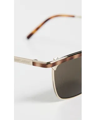 Saint Laurent SL 795 ジョー サングラス ゴールド-ゴールド-グレー ワンサイズ - サムネイル5