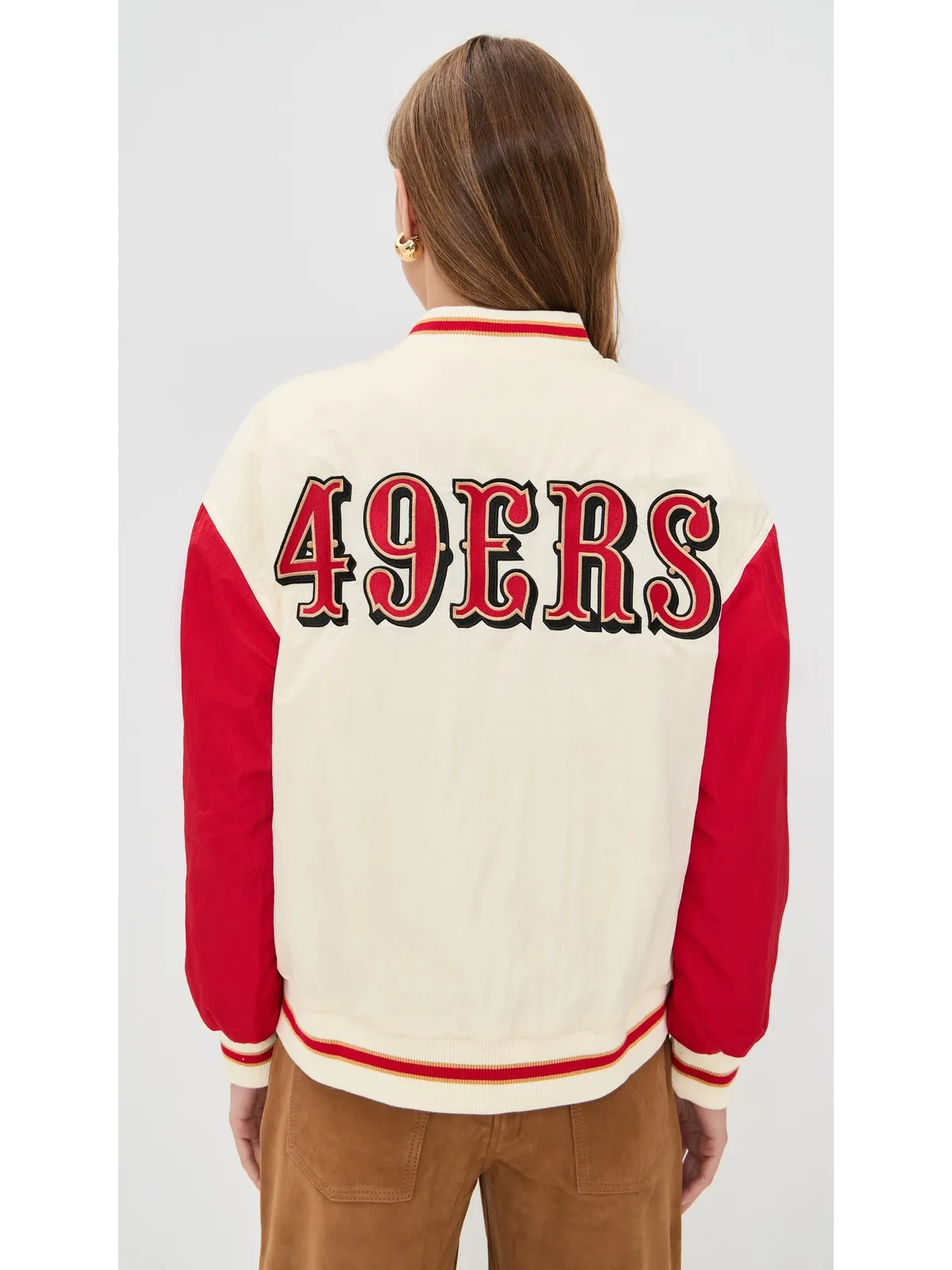 Terez 49ers カラーブロック ボンバー ジャケット - 画像3