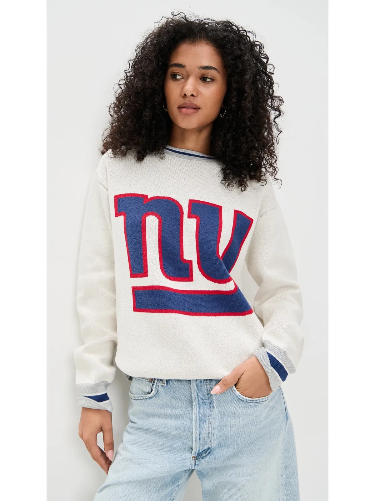Terez NY Giants クルーネックセーター（NY Giants Sugar Swizzle/Blue） - 画像2