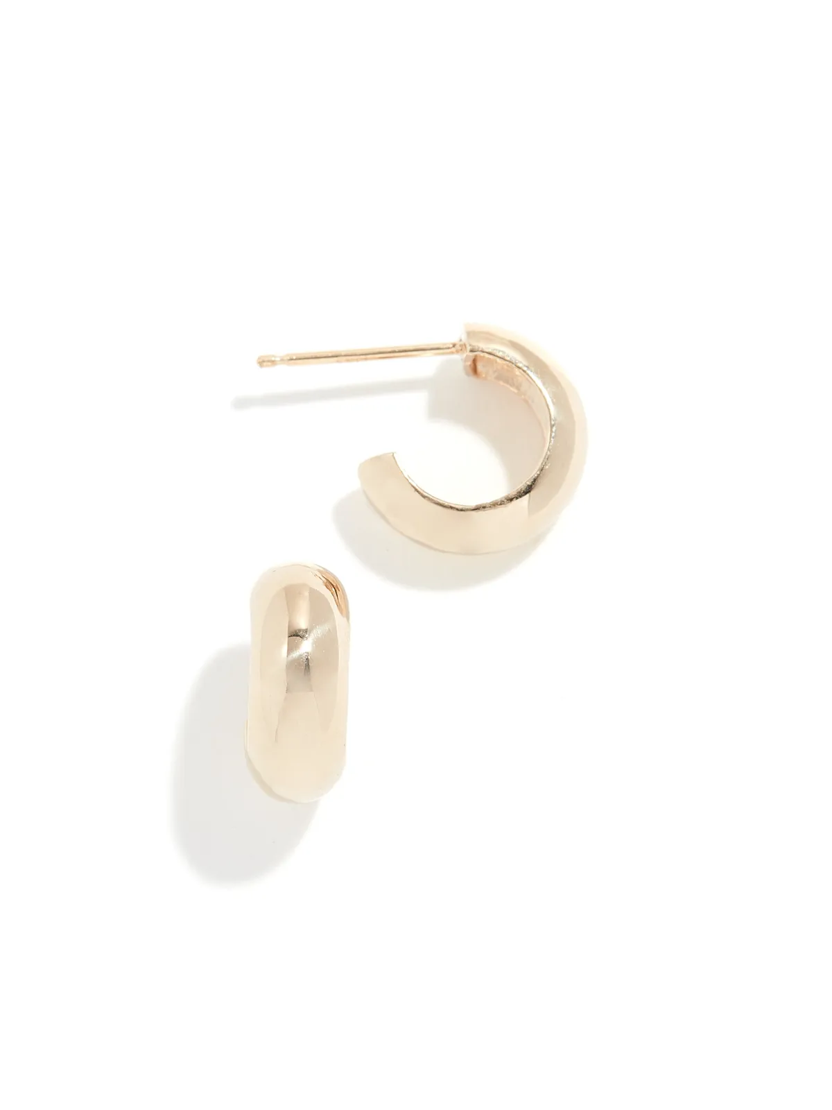 Zoe Chicco 14k Gold ハギー・フープ イヤリング イエローゴールド - 画像1