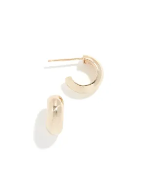Zoe Chicco 14k Gold ハギー・フープ イヤリング イエローゴールド - サムネイル1