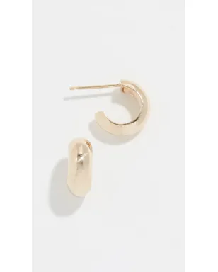 Zoe Chicco 14k Gold ハギー・フープ イヤリング イエローゴールド - サムネイル2