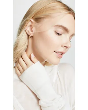 Zoe Chicco 14k Gold ハギー・フープ イヤリング イエローゴールド - サムネイル3