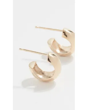 Zoe Chicco 14k Gold ハギー・フープ イヤリング イエローゴールド - サムネイル4