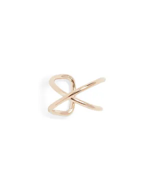 Zoe Chicco 14k Gold 細身のXワイヤー イヤーカフ イエローゴールド - サムネイル1
